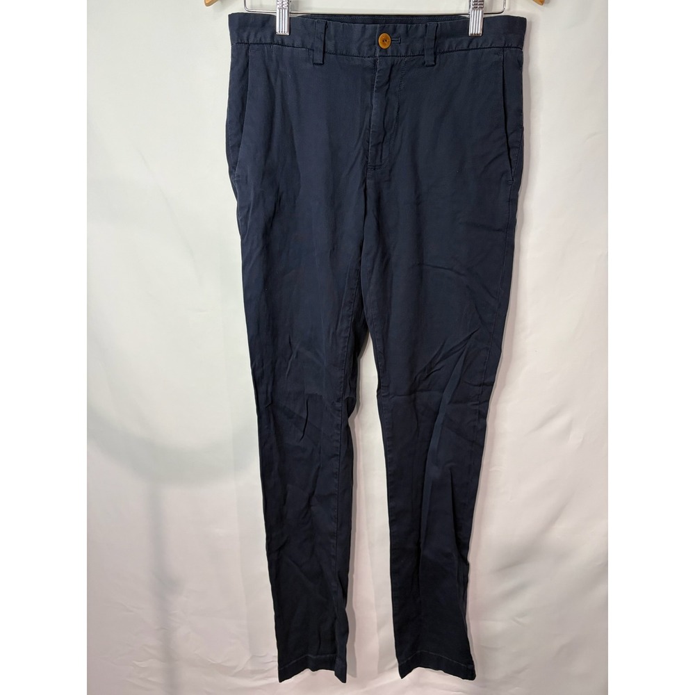 Brooks Brothers Red Fleece Mens Navy Blue Slim Chino Pants 30x34 Dark Academia